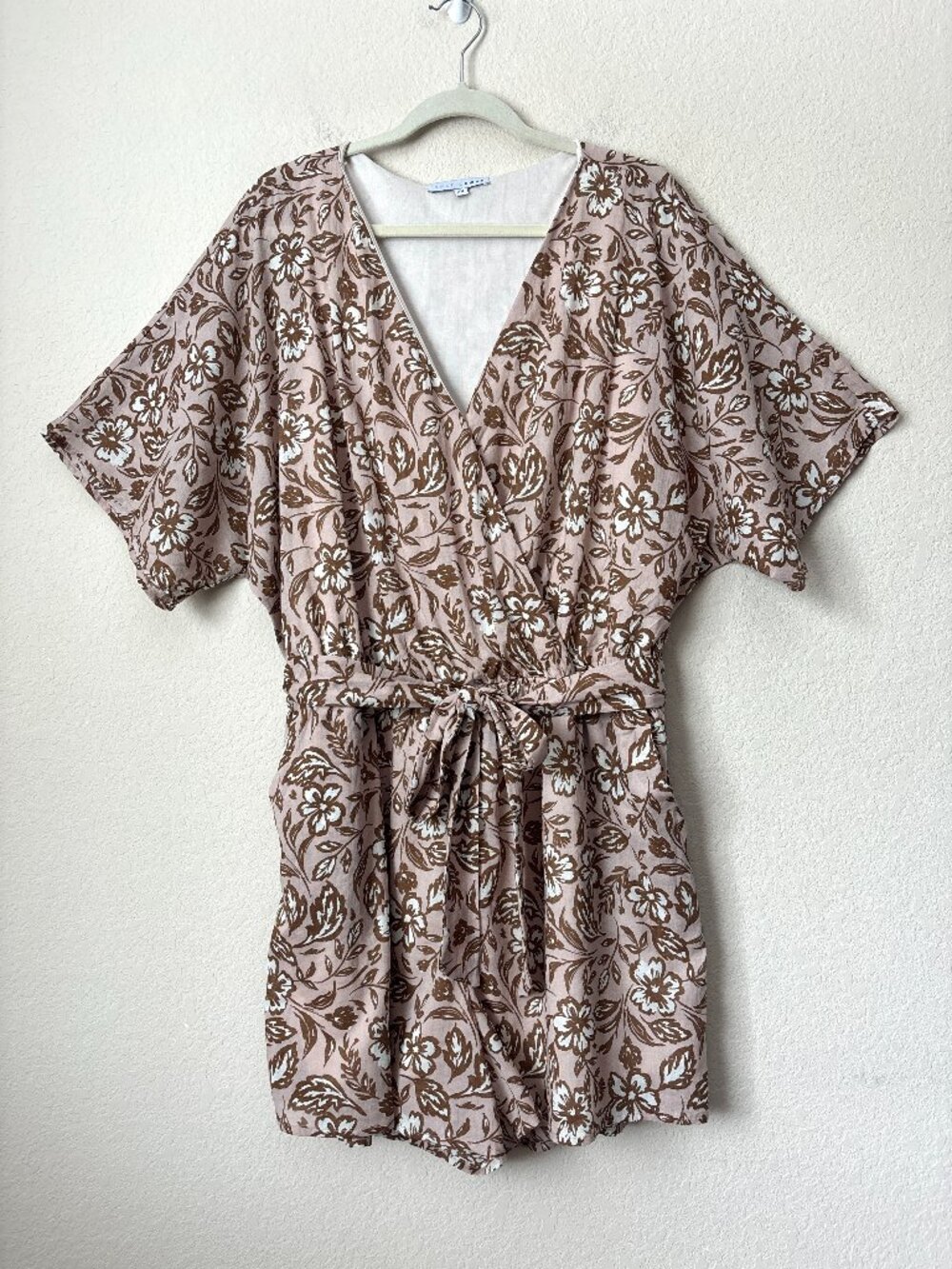 Baltic Born 2X Boho Floral Connor Flattering Tie Waist Romper - Picture 2 of 14